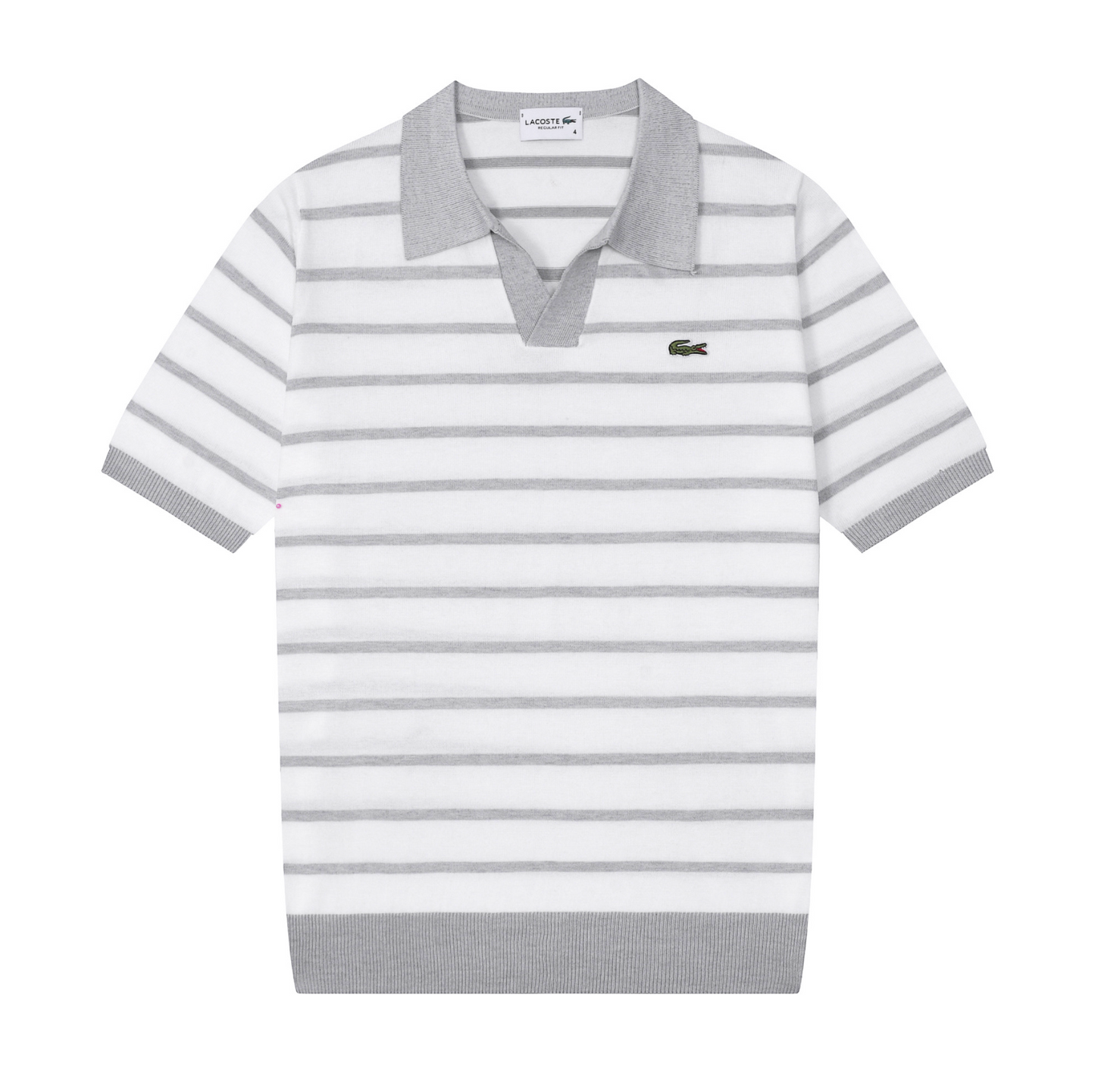 Lacoste à rayures Blanc Gris