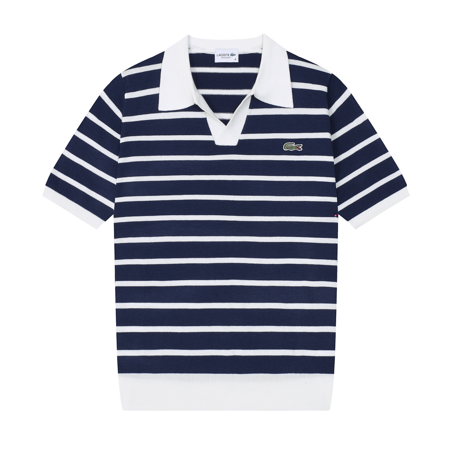 Lacoste à rayures Bleu de nuit Blanc