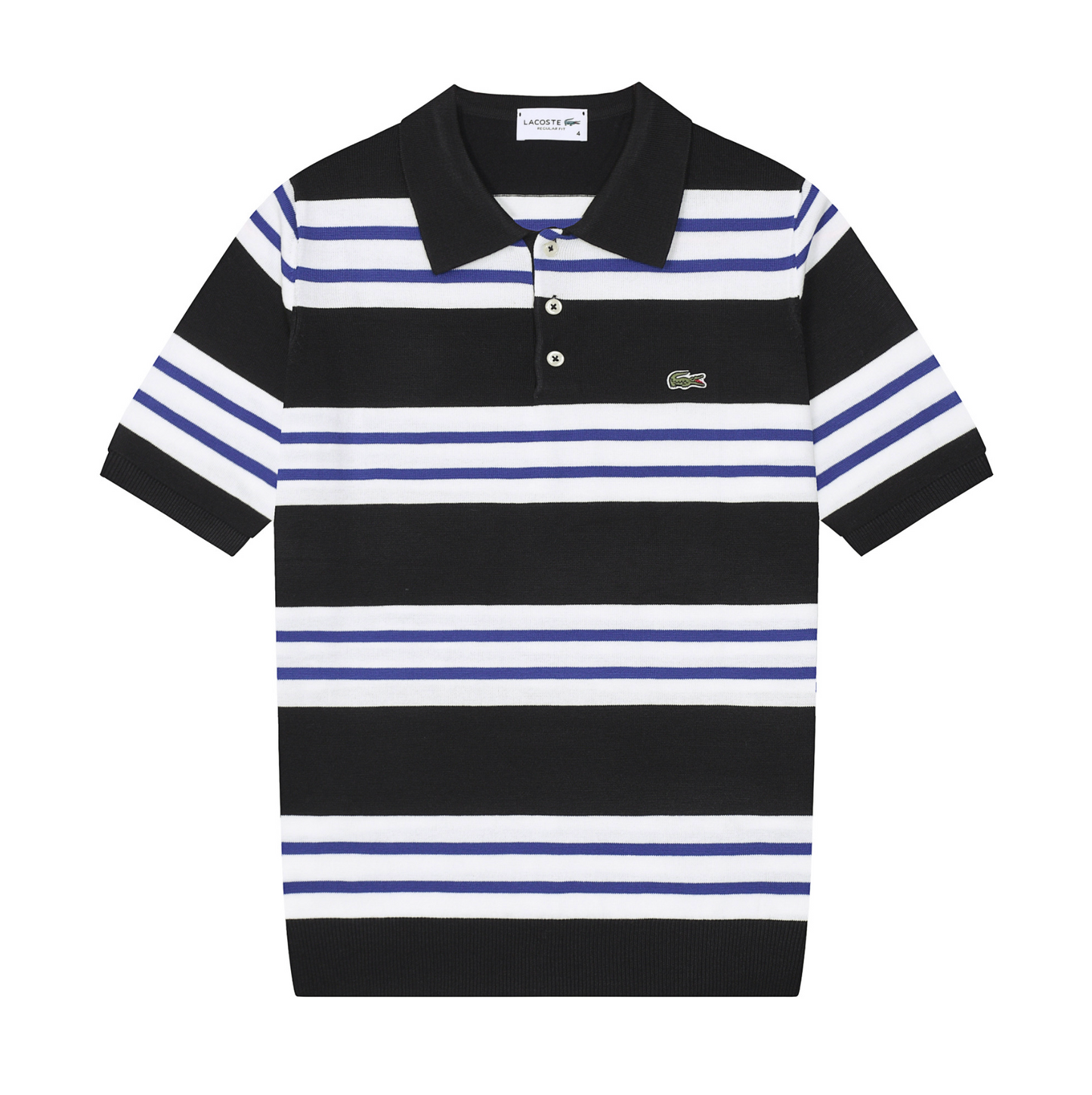 Lacoste Rayé Noir Blanc Bleu