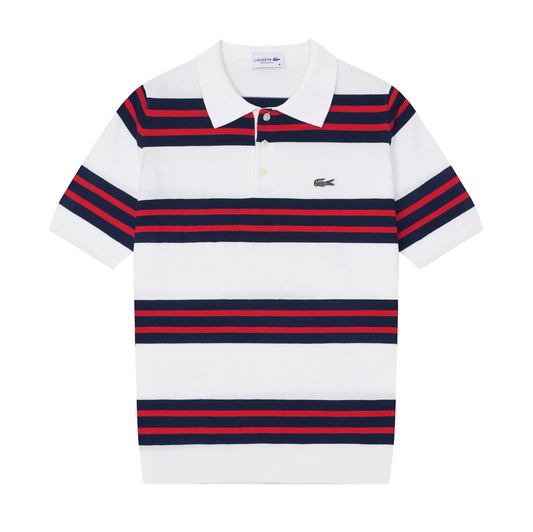 Lacoste Rayé Bleu Blanc Rouge