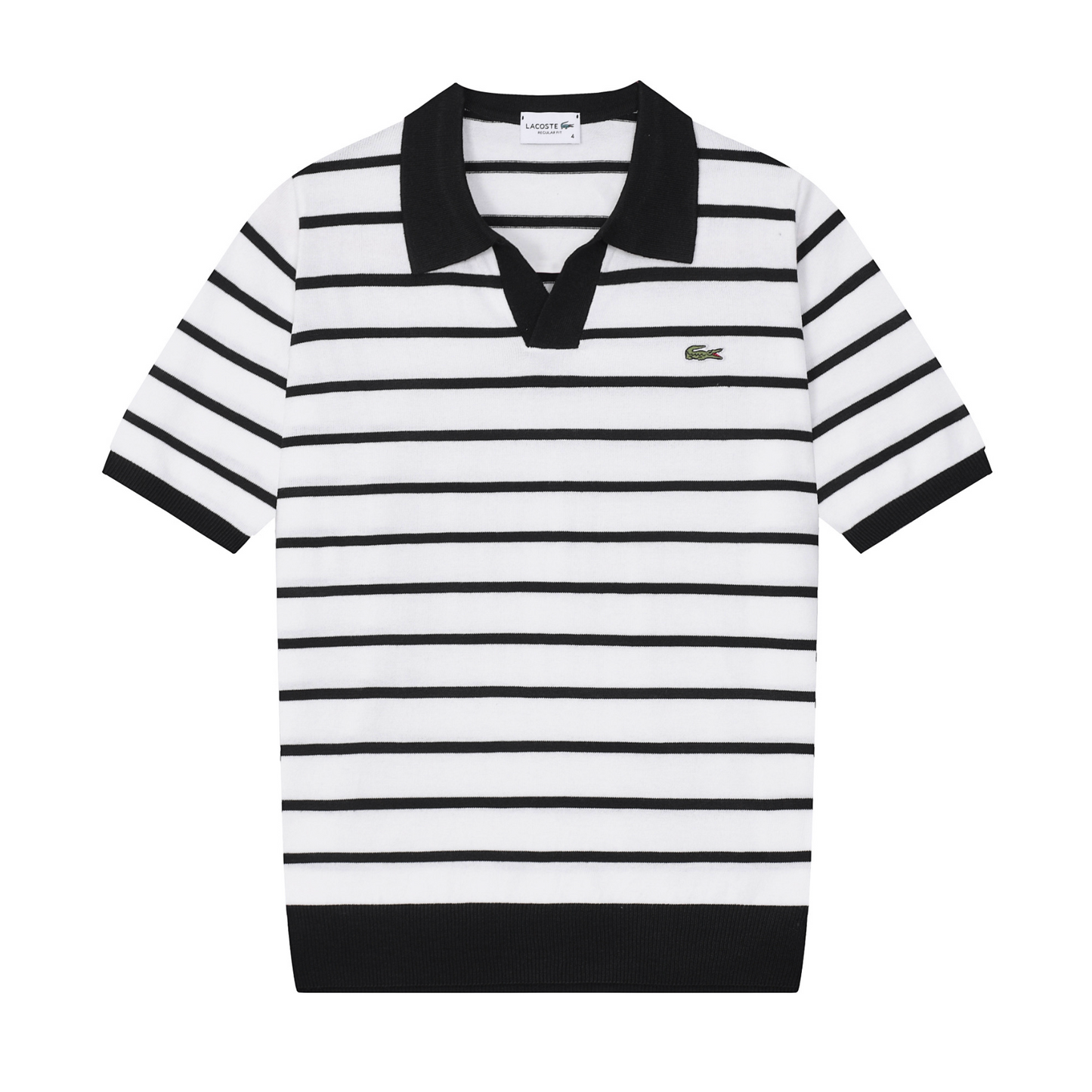 Lacoste à rayures Blanc Noir