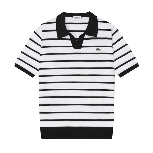 Lacoste à rayures Blanc Noir