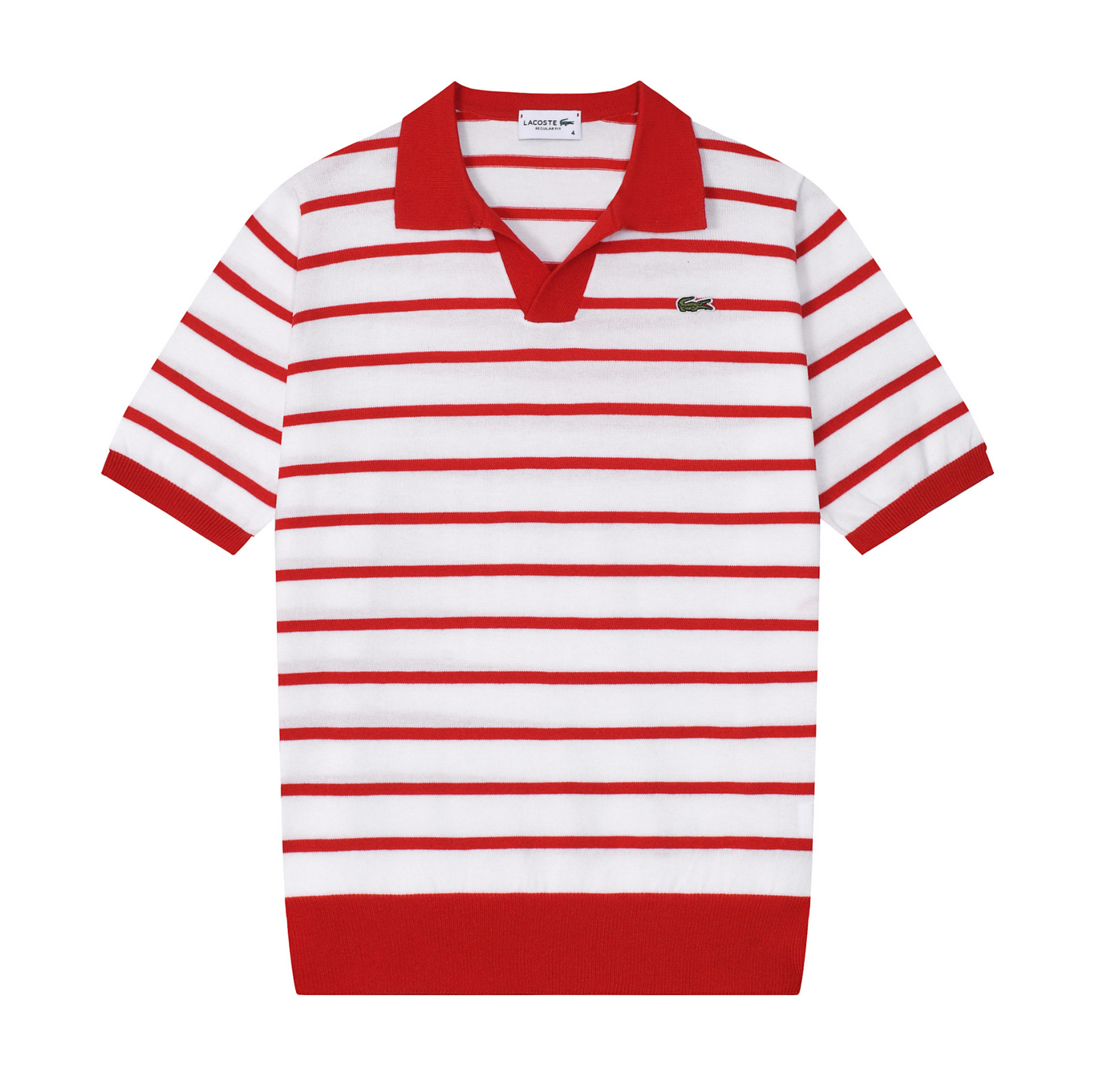 Lacoste à rayures Blanc Rouge