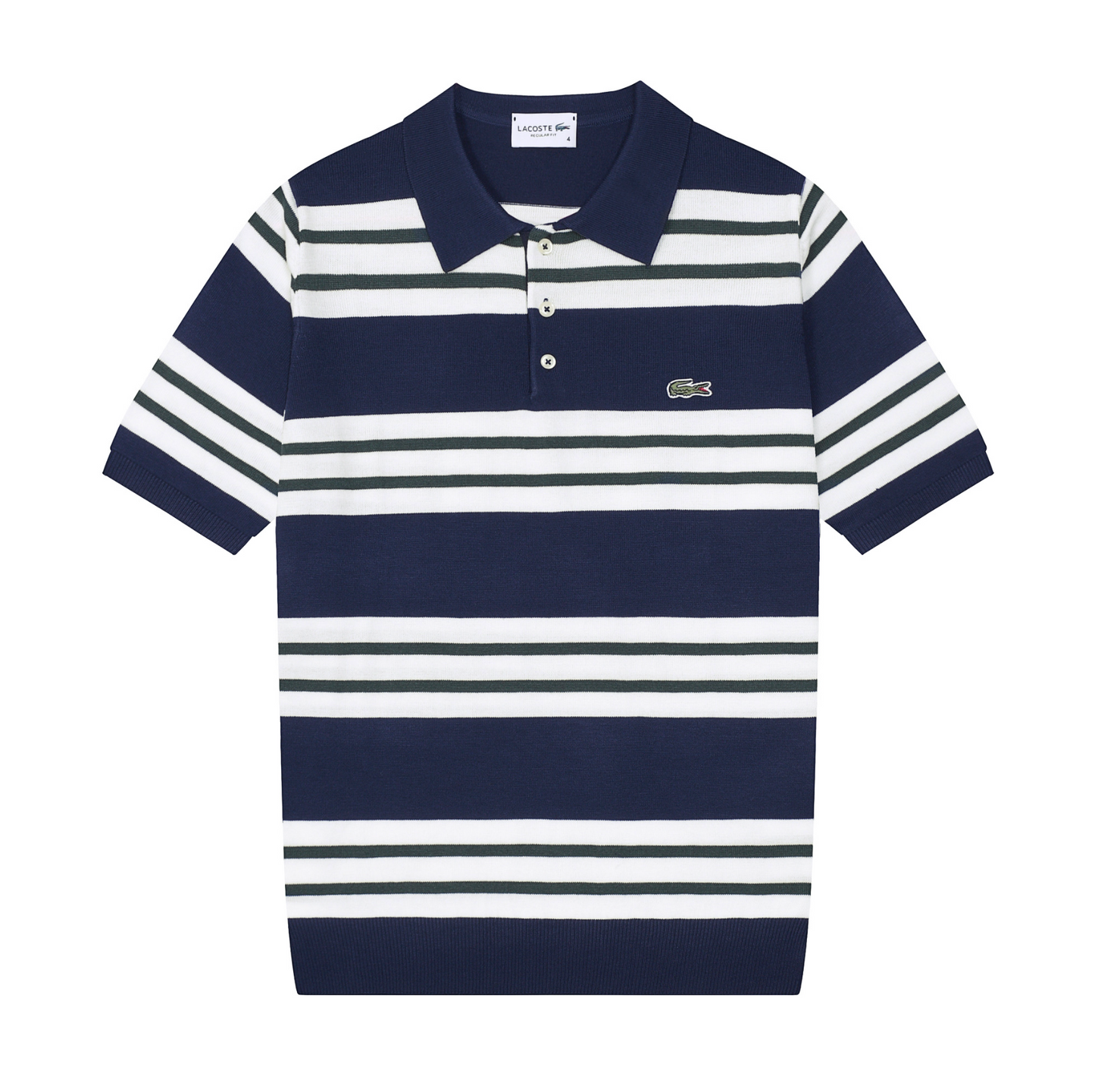 Lacoste Rayé Noir Blanc Vert