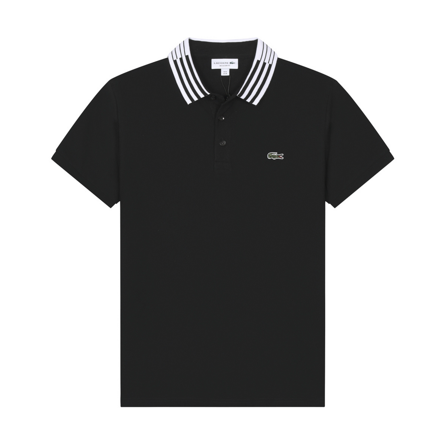 Lacoste à col rayé Noir