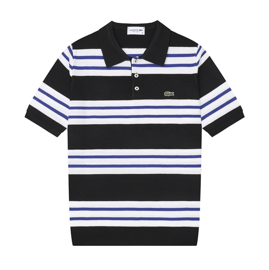 Lacoste Rayé Noir Blanc Bleu